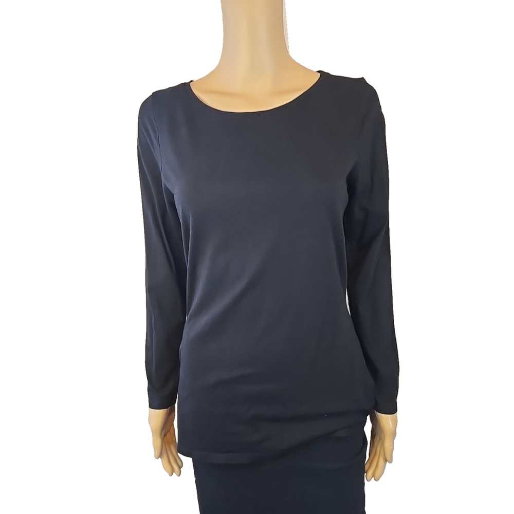 Boden Women's Black Esential Boat Neck Jersey Long Sleeve Top Size 10